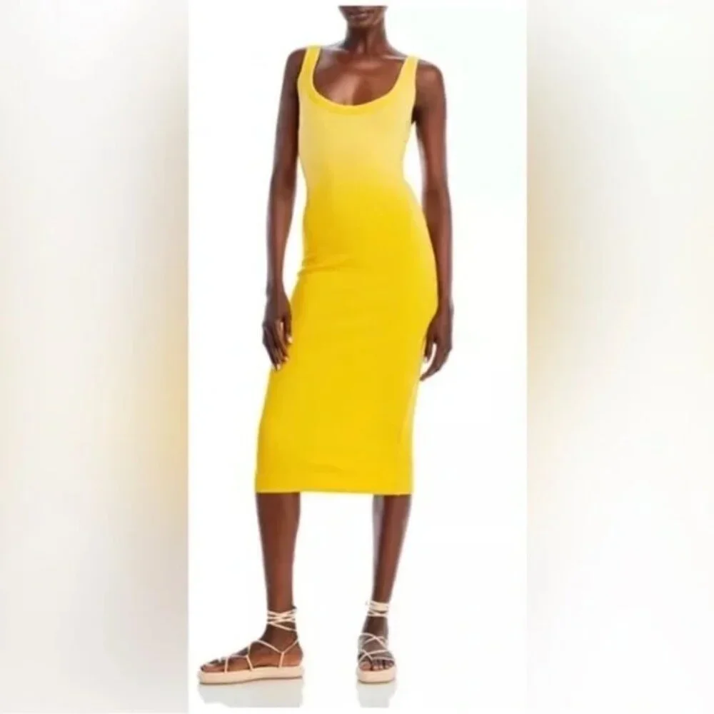 Cotton Citizen Ibiza Midi Dress, Yellow - Medium - NWT - Picture 1 of 8